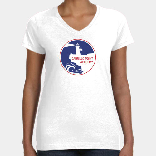 CPA Ladies White V-Neck Thumbnail